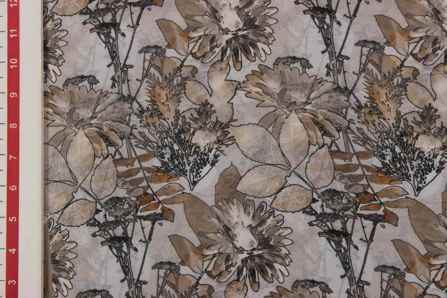 White Printed Spun Fabric