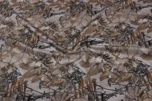 White Printed Spun Fabric