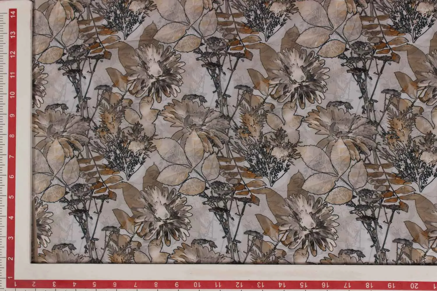 White Printed Spun Fabric