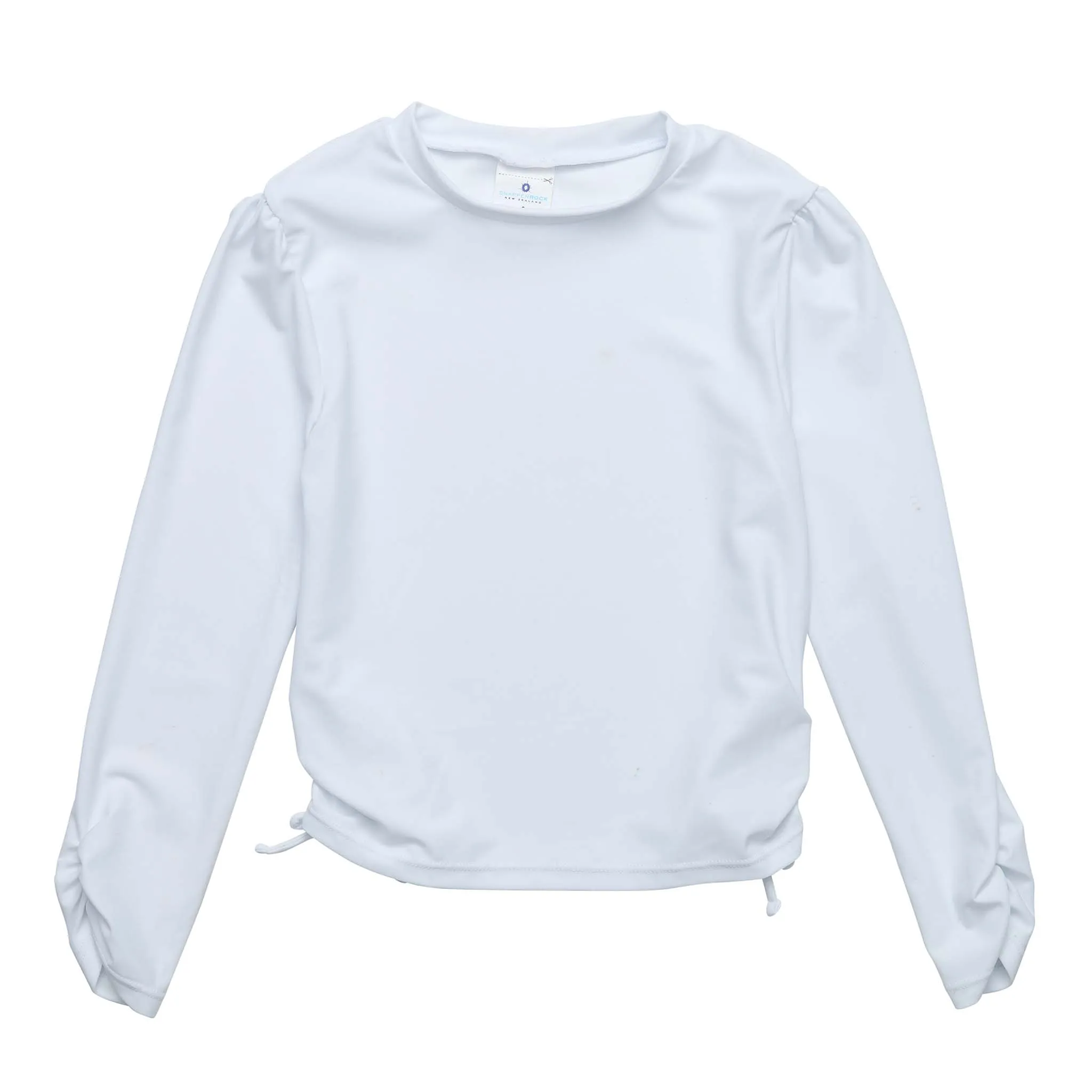 White Rouched LS Rash Top