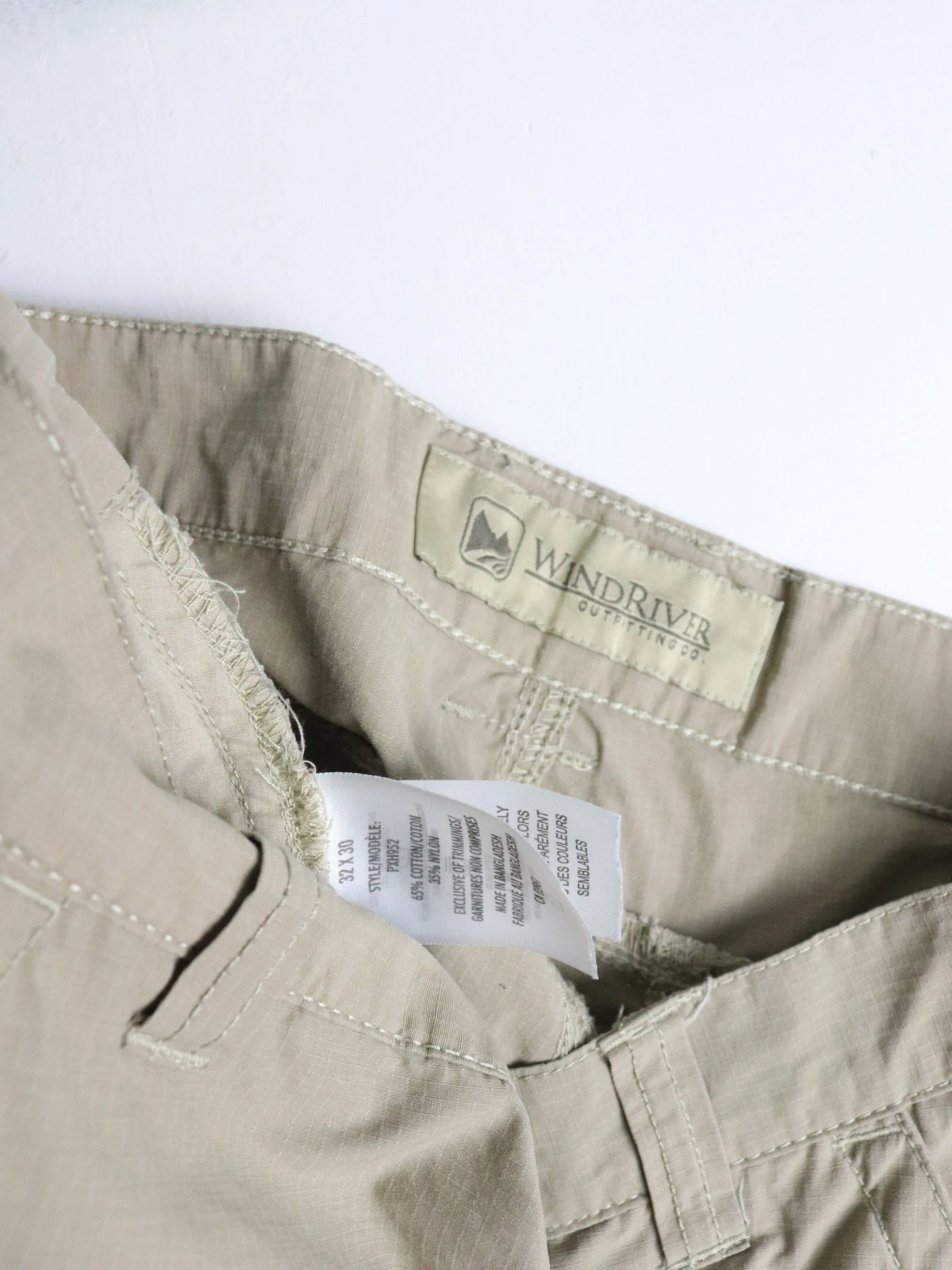 WindRiver Pants Mens 32 x 30 Beige Convertible