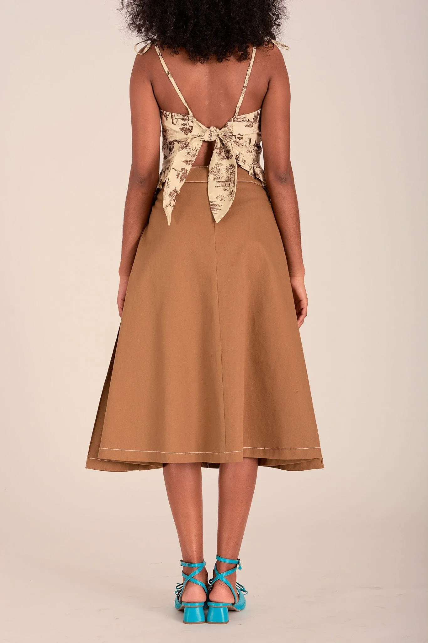 Winnie Skirt Toffee Brown Twill