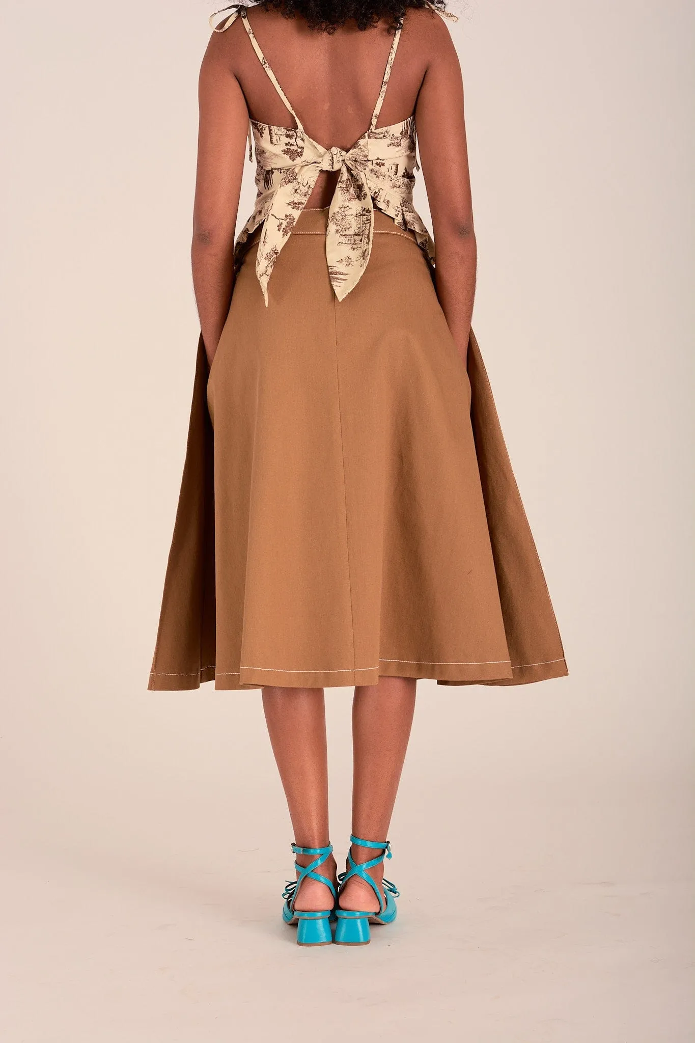 Winnie Skirt Toffee Brown Twill
