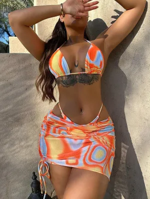 Women's Tie Dye Bikini Set - Sexy Two-Piece Swimwear for Beach & Pool