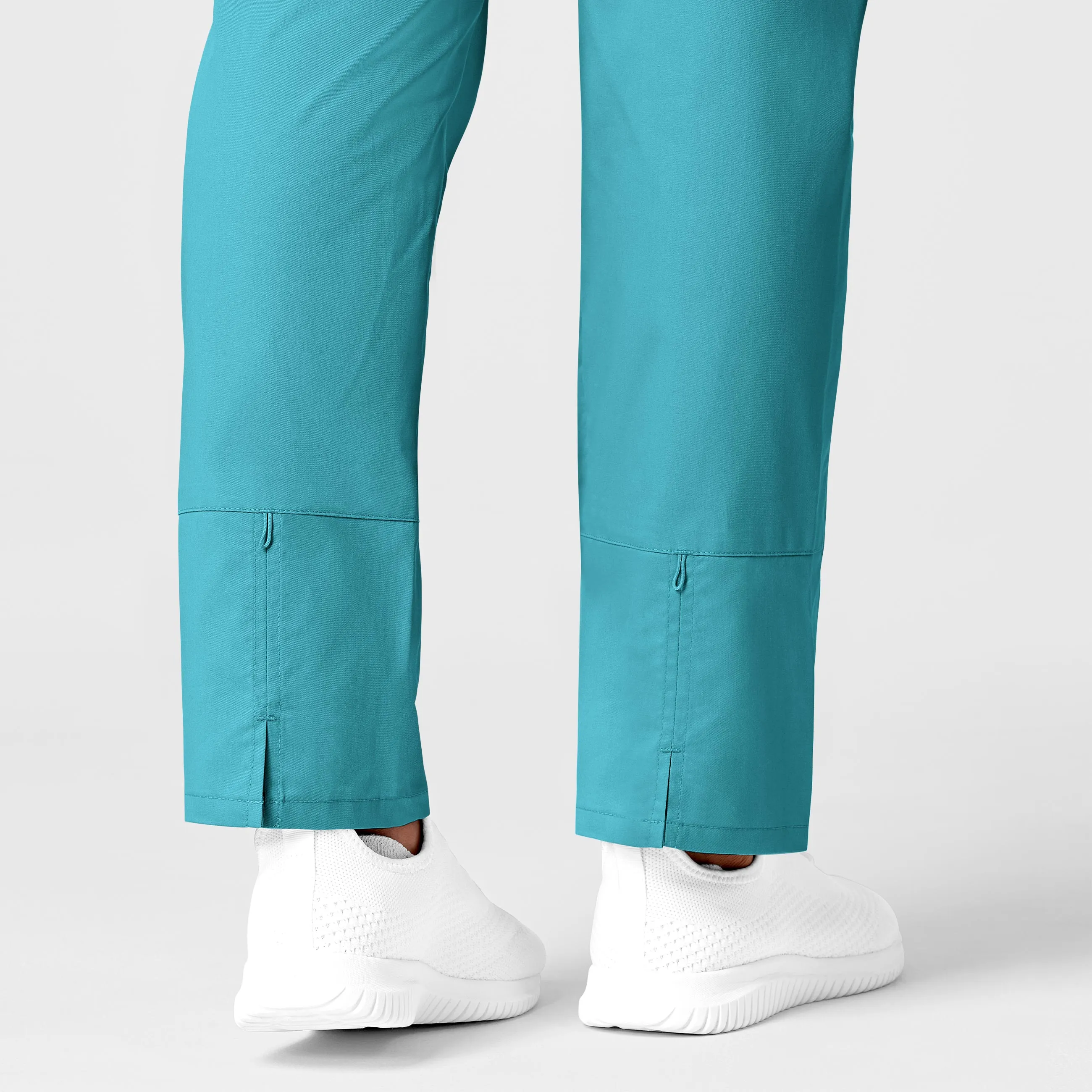 WonderWORK Women's Convertible Slim Leg Scrub Pant - Teal Blue