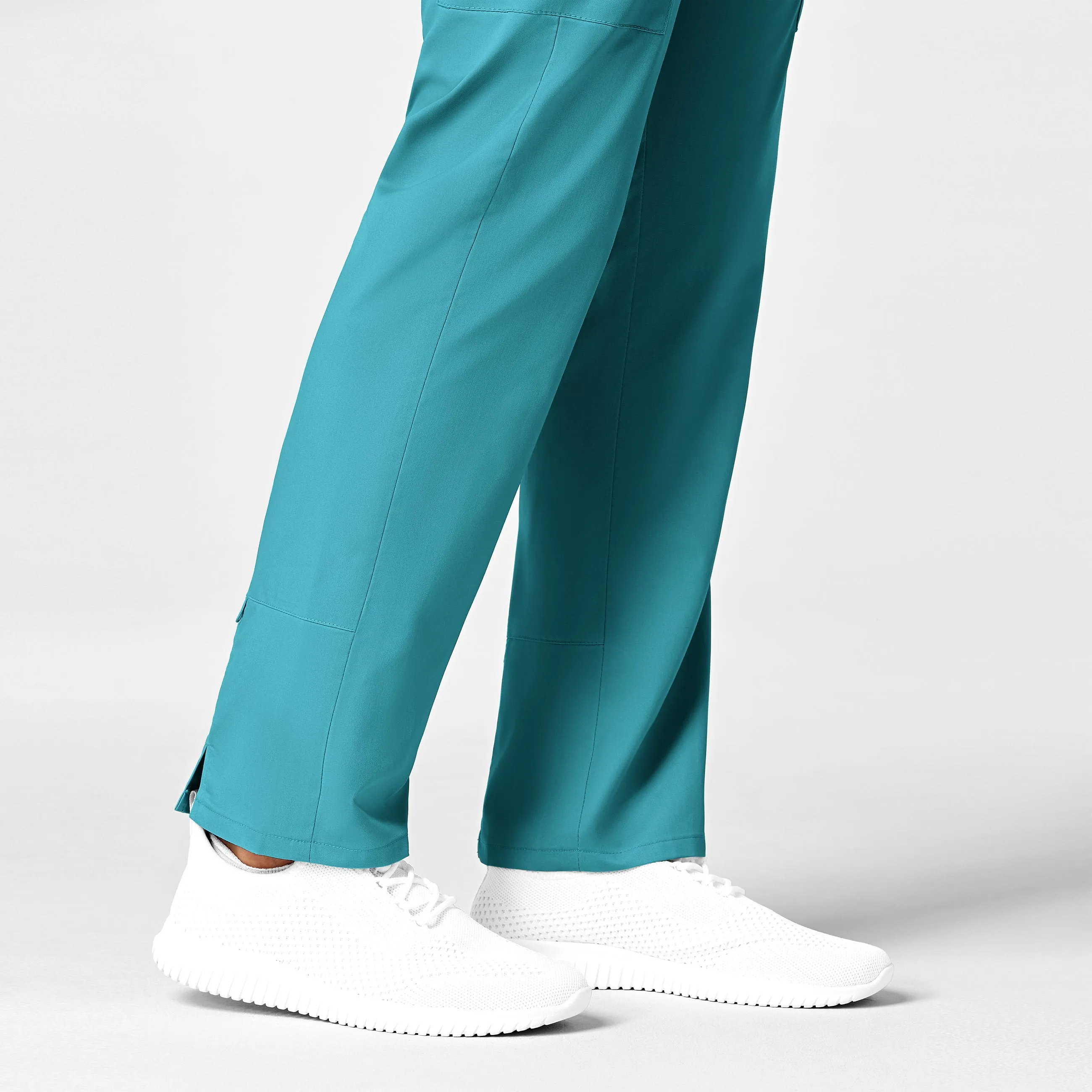 WonderWORK Women's Convertible Slim Leg Scrub Pant - Teal Blue