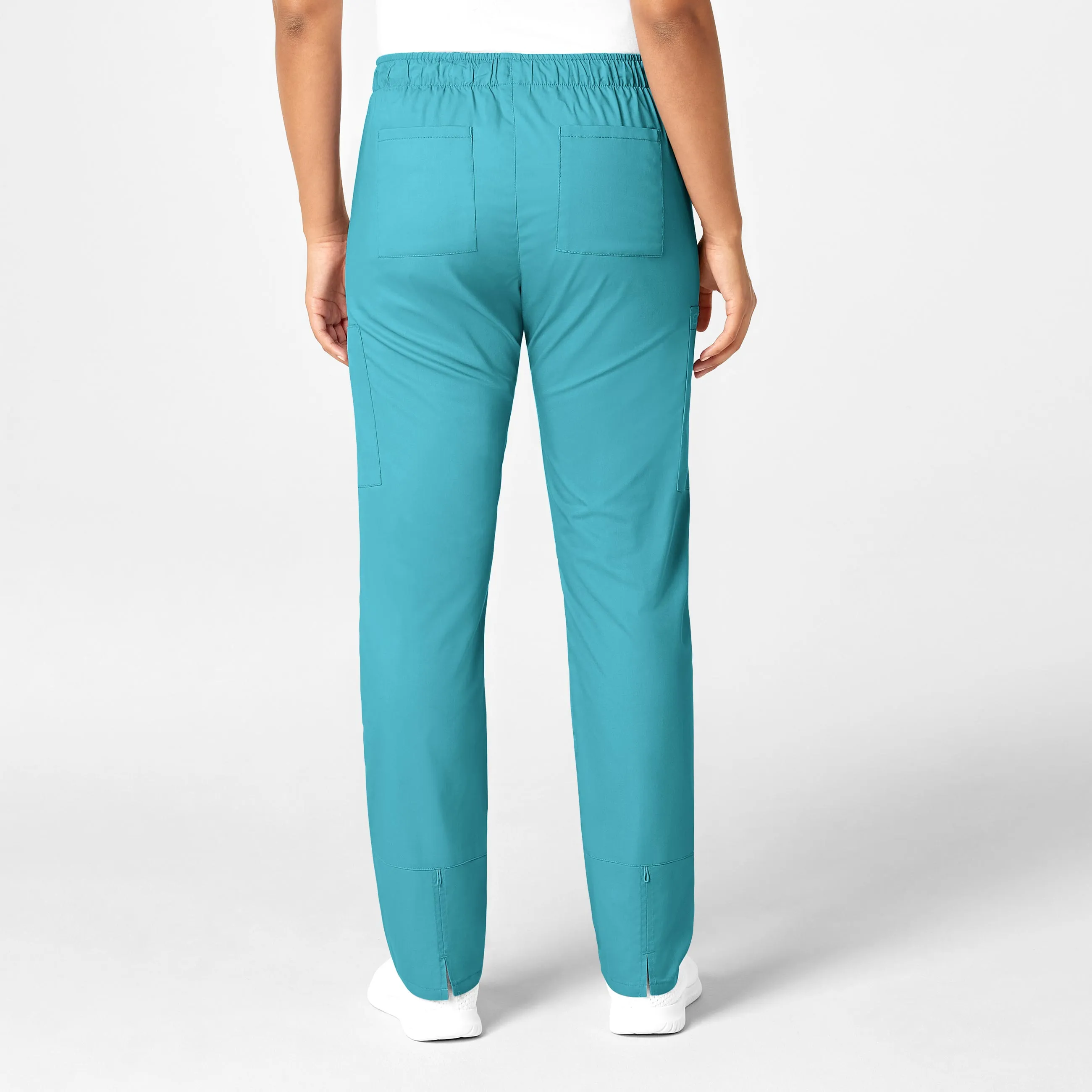 WonderWORK Women's Convertible Slim Leg Scrub Pant - Teal Blue