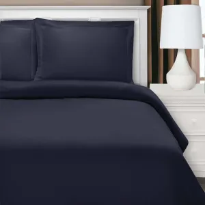Wrinkle Resistant Cotton Blend Solid Duvet Cover Set