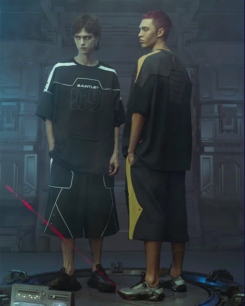 XIPHEVIL Cyberpunk Outfits Star Alliance Sports Shorts