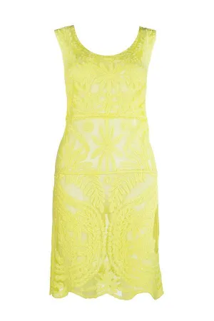 Yellow Crochet Dress