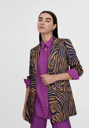 Zebra print blazer